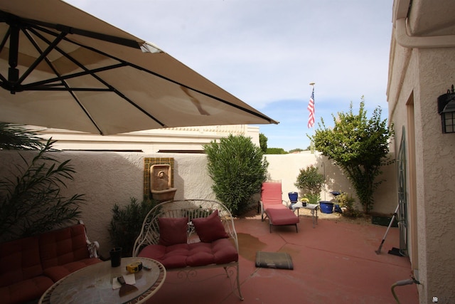12459 E Del Rey Dr, Yuma, AZ 85367 - view of patio featuring fence and outdoor dining area