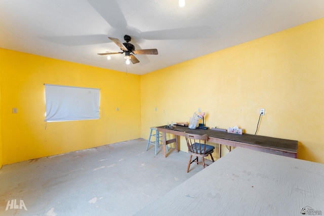 29433 San Jose Ave, Wellton, AZ 85356 - interior space with concrete floors and ceiling fan