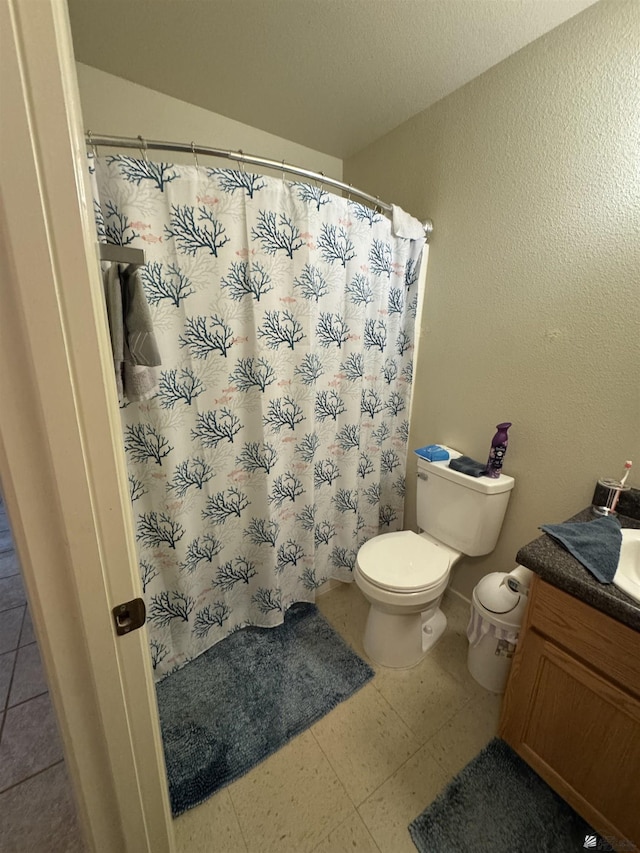 778 W Ramona St, Somerton, AZ 85350 - bathroom with vanity, toilet, and curtained shower