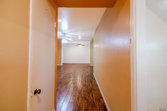 500 S 7th Ave, Yuma, AZ 85364 - hallway featuring dark wood finished floors and baseboards