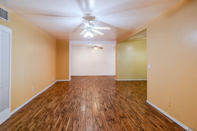 500 S 7th Ave, Yuma, AZ 85364 - unfurnished room featuring a ceiling fan and dark wood-style flooring