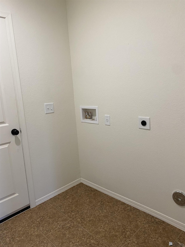 3806 S Sol Dr, Yuma, AZ 85365 - clothes washing area featuring hookup for an electric dryer, laundry area, baseboards, and hookup for a washing machine