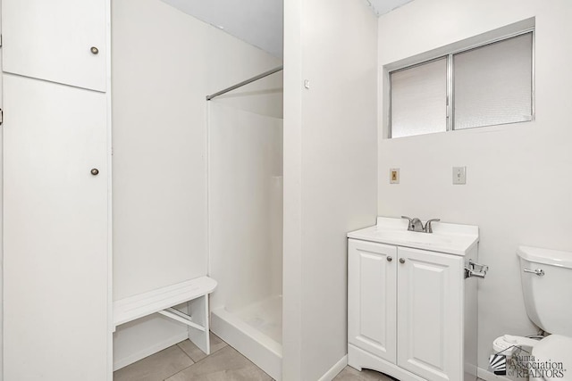 13466 E 47th St, Yuma, AZ 85367 - full bath featuring a shower stall, vanity, and tile patterned floors