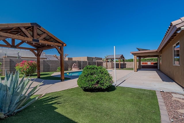 11594 E 27th Pl, Yuma, AZ 85367 - view of yard with a gazebo and a patio area