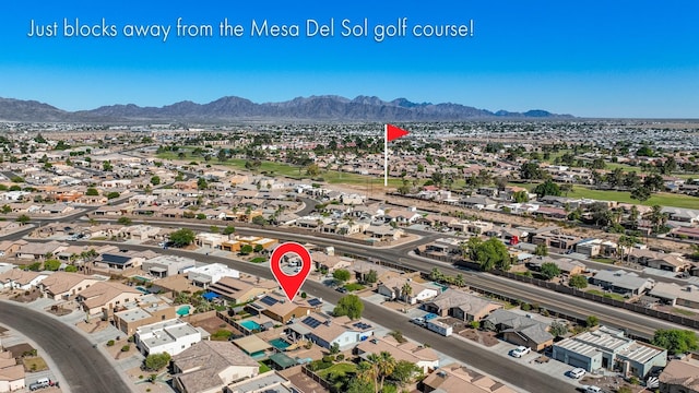 11594 E 27th Pl, Yuma, AZ 85367 - aerial perspective of suburban area featuring mountains