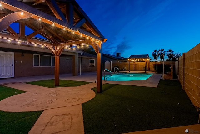 11594 E 27th Pl, Yuma, AZ 85367 - view of swimming pool featuring a patio and a gazebo