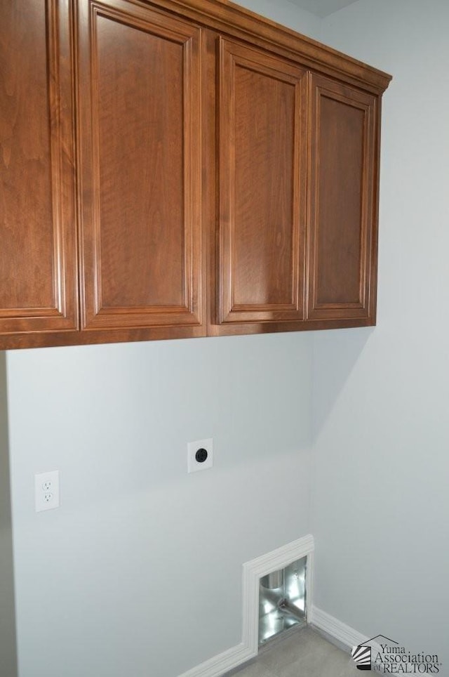 13113 E 54th St Lot 37, Yuma, AZ 85367 - laundry room featuring hookup for an electric dryer and cabinet space