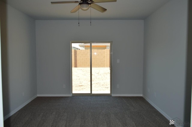 13113 E 54th St Lot 37, Yuma, AZ 85367 - empty room with ceiling fan and dark carpet