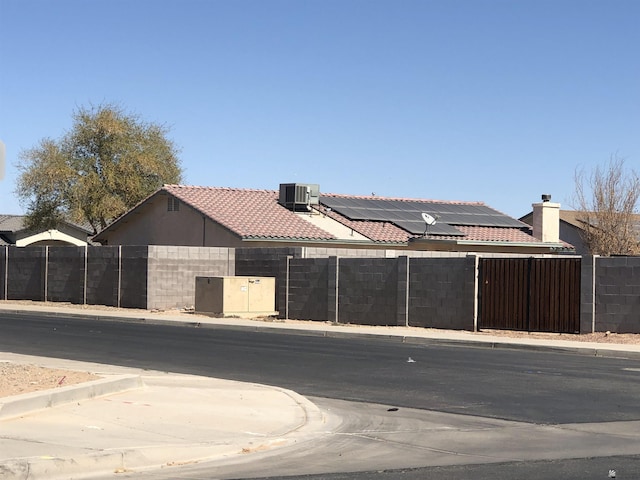 view of street featuring sidewalks and curbs