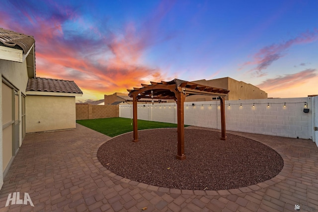 12616 E 49th Dr, Yuma, AZ 85367 - view of patio / terrace featuring a pergola and a fenced backyard