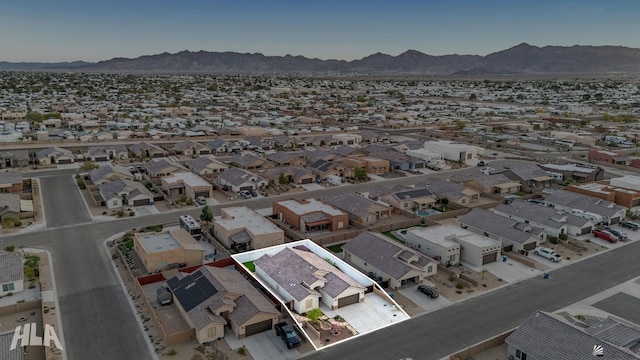 12616 E 49th Dr, Yuma, AZ 85367 - aerial view featuring a residential view and a mountain view
