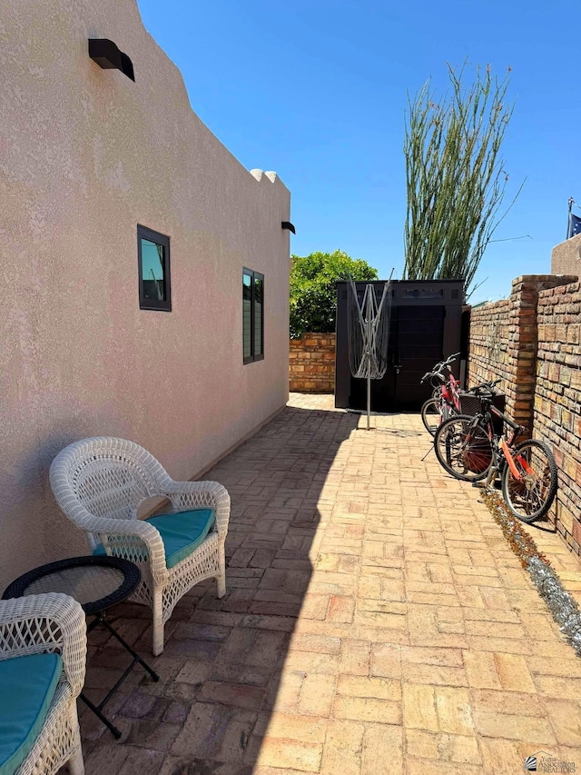 view of patio / terrace with a fenced backyard