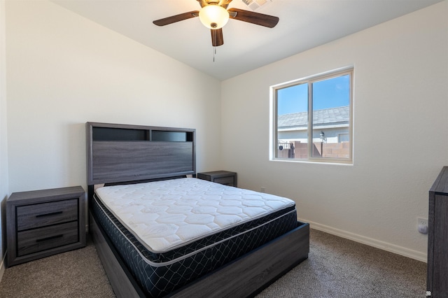 11602 E 33rd St, Yuma, AZ 85367 - bedroom featuring baseboards, carpet, and ceiling fan