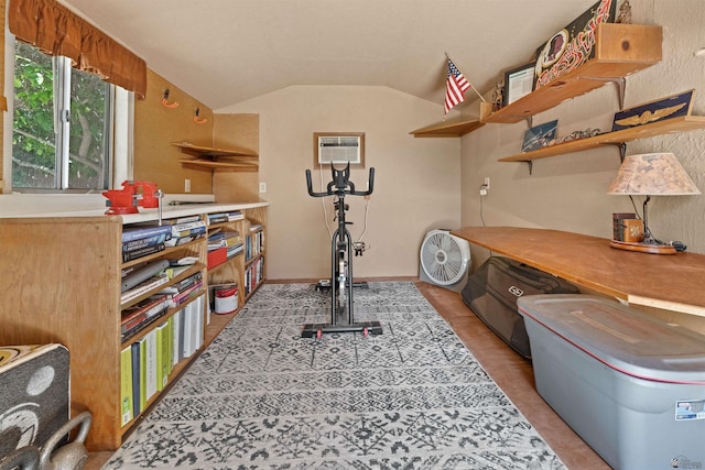 1215 S 41st Dr, Yuma, AZ 85364 - exercise room featuring lofted ceiling