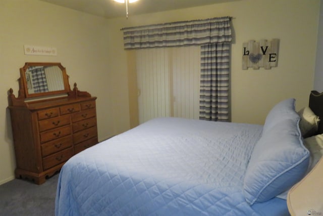 view of carpeted bedroom