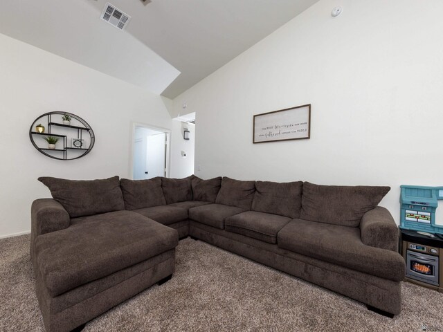 7335 E 36th Rd, Yuma, AZ 85365 - carpeted living area featuring vaulted ceiling