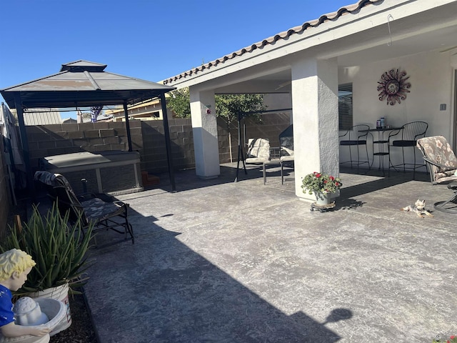 11785 E 27th Pl, Yuma, AZ 85367 - view of patio / terrace featuring a gazebo and fence