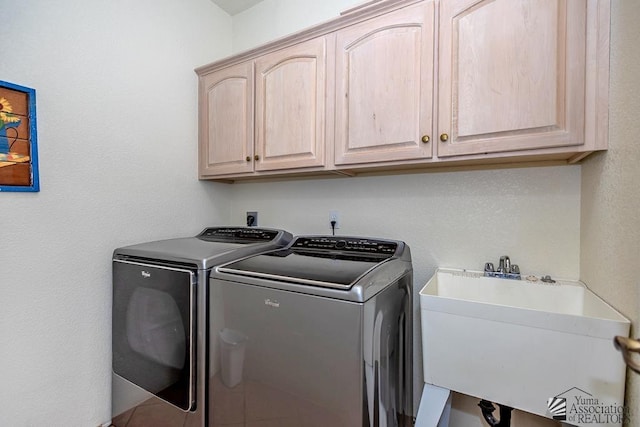 13400 S Onammi Ave, Yuma, AZ 85367 - washroom with cabinet space and washing machine and dryer