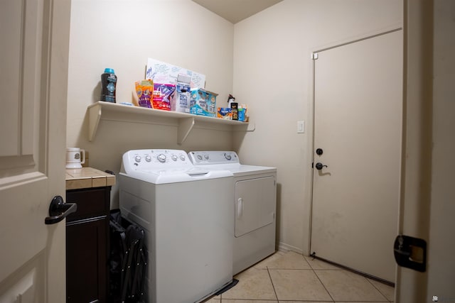 7942 E 36th Ln, Yuma, AZ 85365 - washroom with washer and clothes dryer and light tile patterned floors