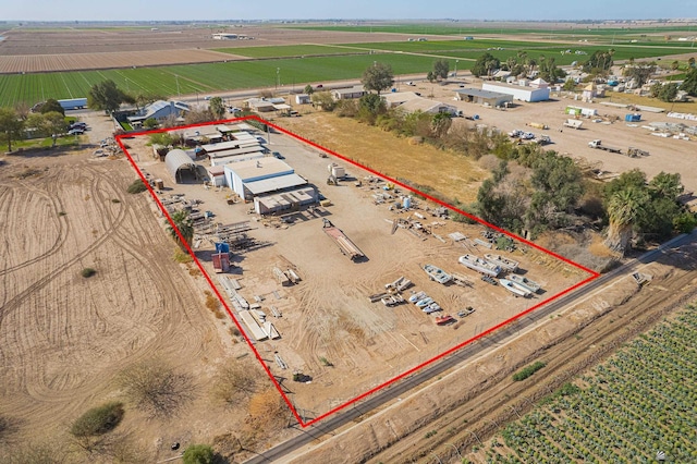 overview of rural landscape with property boundaries highlighted and extensive farmland