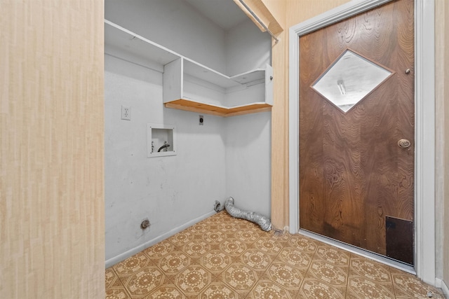1228 S 40th Dr, Yuma, AZ 85364 - laundry area with hookup for a washing machine, electric dryer hookup, and baseboards
