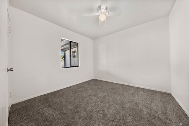 321 S 23rd Ave, Yuma, AZ 85364 - empty room featuring ceiling fan, baseboards, and dark colored carpet