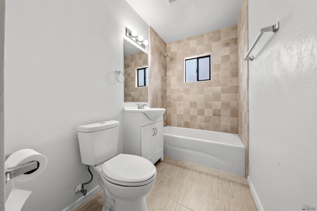 321 S 23rd Ave, Yuma, AZ 85364 - full bath with vanity, baseboards, shower / bathtub combination, and toilet