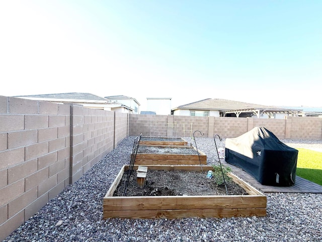 14650 E 42nd Pl, Yuma, AZ 85367 - fenced backyard featuring a vegetable garden