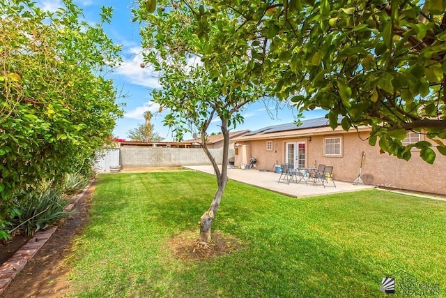 4539 W 17th St, Yuma, AZ 85364 - view of yard with french doors and a patio