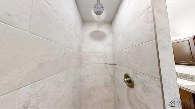 details with tiled shower