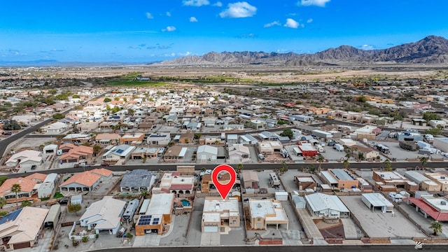 14326 E 51st St, Yuma, AZ 85367 - drone / aerial view with a residential view and a mountain view