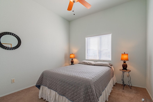 14326 E 51st St, Yuma, AZ 85367 - bedroom featuring light colored carpet, baseboards, and ceiling fan