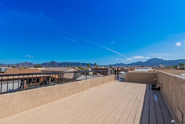 14326 E 51st St, Yuma, AZ 85367 - wooden terrace with a mountain view