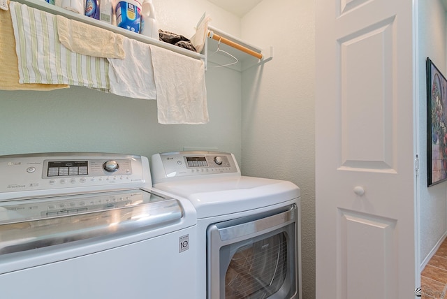 14326 E 51st St, Yuma, AZ 85367 - washroom featuring laundry area and washing machine and dryer