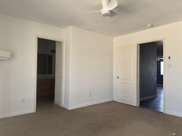 10310 E 37th Pl, Yuma, AZ 85365 - unfurnished bedroom featuring carpet flooring, ensuite bathroom, and a ceiling fan