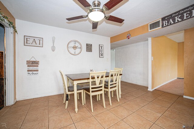 2556 W 14th St, Yuma, AZ 85364 - dining space with a ceiling fan and light tile patterned floors