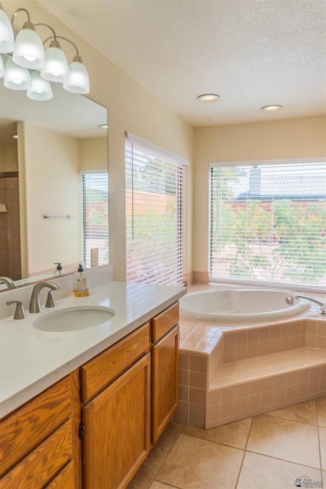 10453 S Del Rico, Yuma, AZ 85367 - full bathroom with a garden tub, tile patterned floors, and vanity