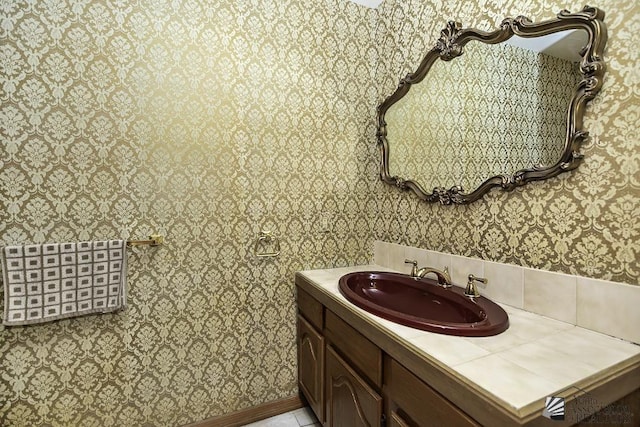 1376 S Hettema St, Yuma, AZ 85364 - bathroom featuring wallpapered walls and vanity