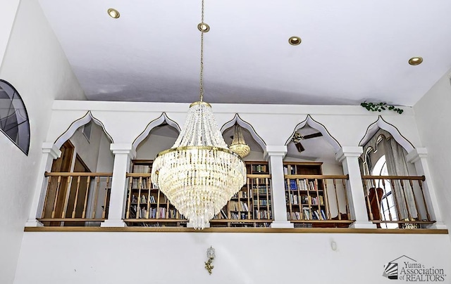 1376 S Hettema St, Yuma, AZ 85364 - detailed view of ornate columns and a chandelier