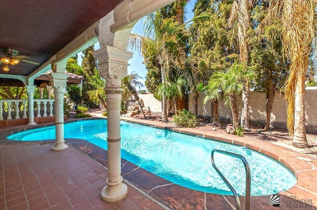 1376 S Hettema St, Yuma, AZ 85364 - view of pool featuring a fenced backyard and a patio area