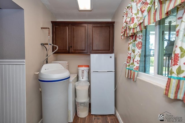 1830 W Allen St, Yuma, AZ 85364 - kitchen featuring freestanding refrigerator and wood finished floors