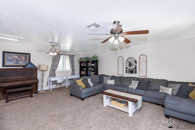 1830 W Allen St, Yuma, AZ 85364 - carpeted living area featuring a ceiling fan