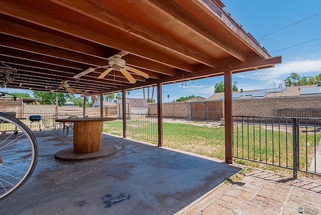 1871 S Mckinley Ave, Yuma, AZ 85364 - view of patio / terrace with a ceiling fan