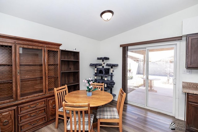 dining area featuring light wood-type flooring