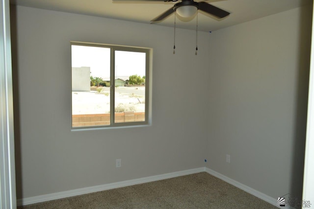 13132 E 55th Ln, Yuma, AZ 85367 - carpeted spare room featuring ceiling fan and baseboards