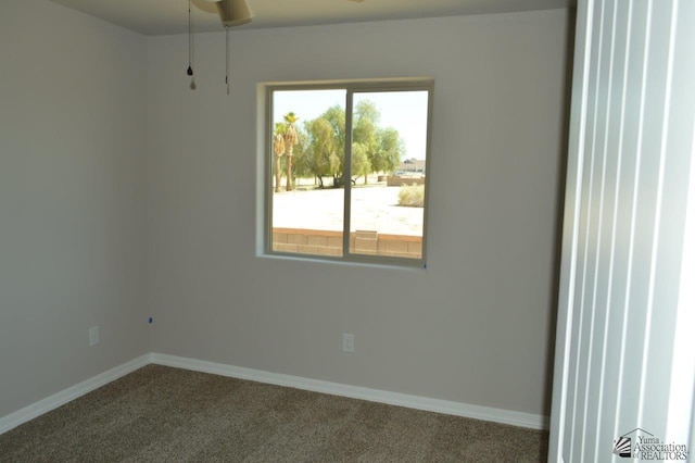 13132 E 55th Ln, Yuma, AZ 85367 - carpeted empty room with baseboards and ceiling fan