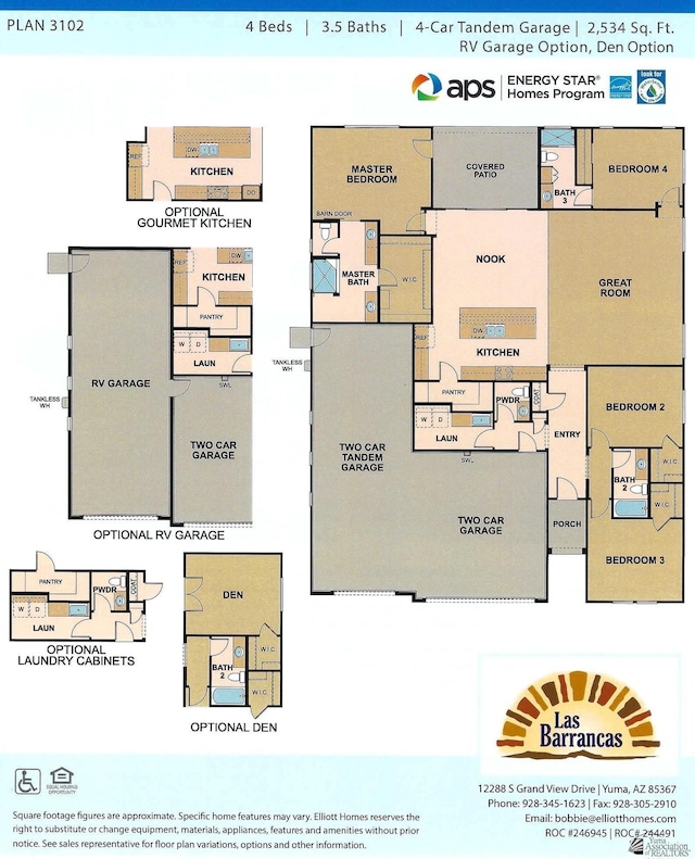 12351 S Drucilla Ln, Yuma, AZ 85367 - view of floor plan / room layout