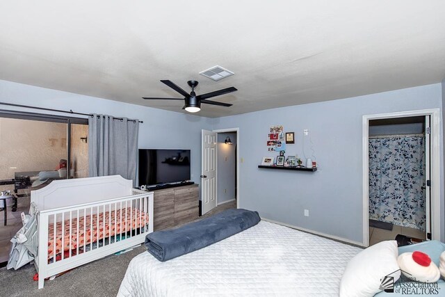 543 E 25th St, Yuma, AZ 85365 - bedroom featuring carpet floors and a ceiling fan