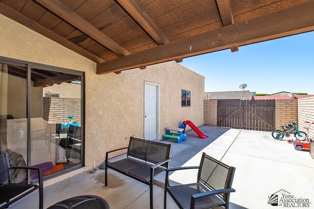 543 E 25th St, Yuma, AZ 85365 - view of patio / terrace with a gate