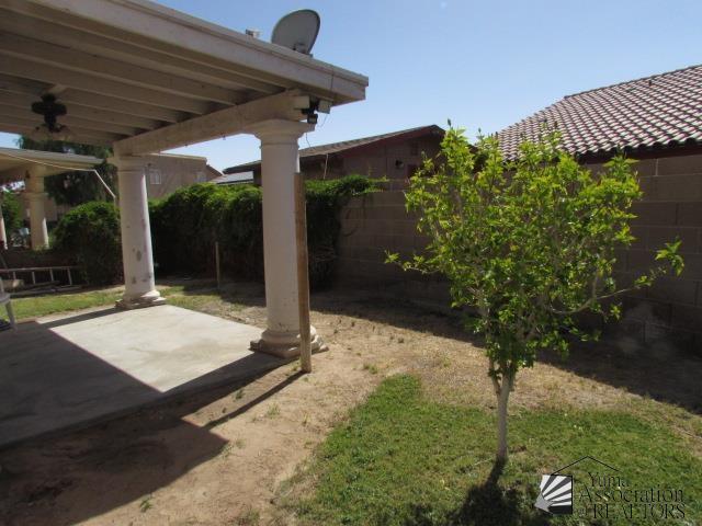 10646 S Via Salida, Yuma, AZ 85367 - fenced backyard featuring a patio